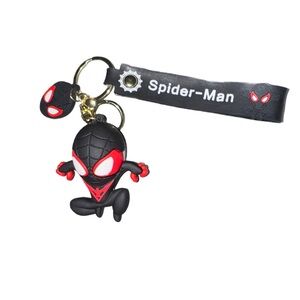 Spider-Man Keychain with Black and Red Design
